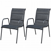 Záhradný bistro set 3 ks kov / textilen Dekorhome