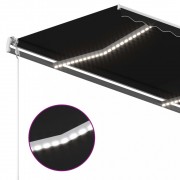 Ručne zaťahovacia markíza s LED svetlom 400x350 cm Dekorhome