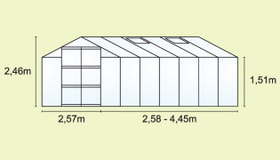 Skleník URANUS 8300 číre sklo 3 mm Dekorhome