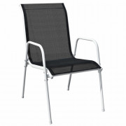 Záhradný bistro set 3 ks kov / textilen Dekorhome