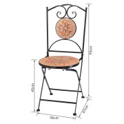 Záhradný bistro set 3 ks D0045 mozaika Dekorhome