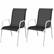 Záhradný bistro set 3 ks kov / textilen Dekorhome