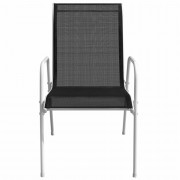 Záhradný bistro set 3 ks kov / textilen Dekorhome