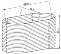 Vyvýšený záhon pozinkovaný plech Dekorhome