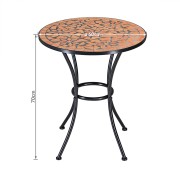 Záhradný bistro set 3 ks D0045 mozaika Dekorhome