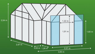 Skleník SIRIUS číre sklo 3 mm Dekorhome