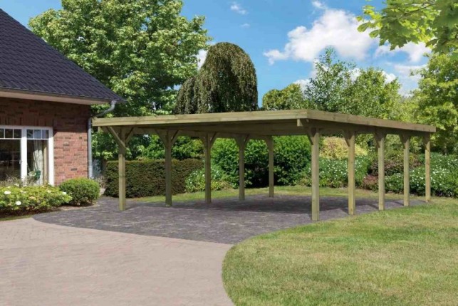 Drevený prístrešok / carport CLASSIC 3A Dekorhome