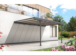 Kovový prístrešok / Carport ku stene 298 x 509 cm Dekorhome