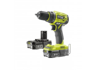 Ryobi R18DD7-220S aku bezuhlíkový 18 V šroubovák/vrtačka + 2x 2Ah baterie + nabíječka ONE+