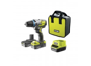 Ryobi R18DDBL-220S aku 18V bezkomutátorový vrtací šroubovák + 2x 2,0 Ah baterie + nabíječka ONE+