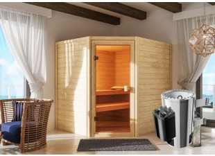 Interiérová fínska sauna s kamny 3,6 kW Dekorhome