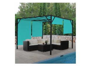 Pergola so sťahovacou strechou 4x4 m Dekorhome